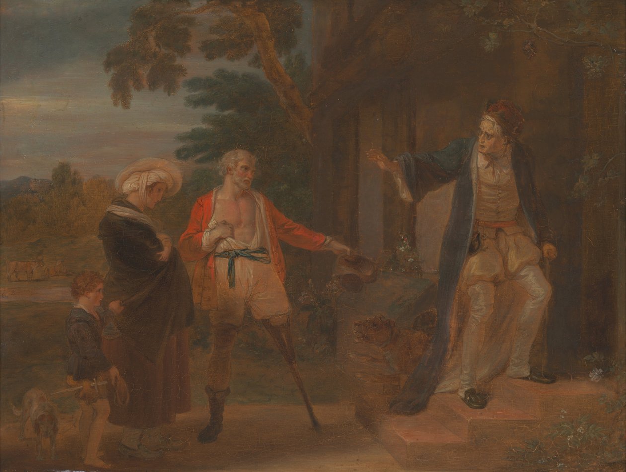 The Seven Ages of Man- The Pantaloon, As You Like It, II, vii af Robert Smirke