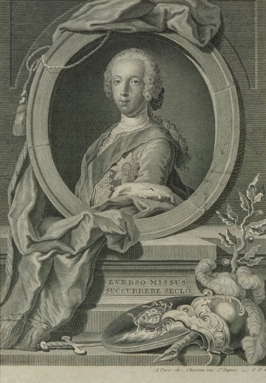 Prins Charles Edward Stuart (1720-88) (kobberstik) af Robert Strange