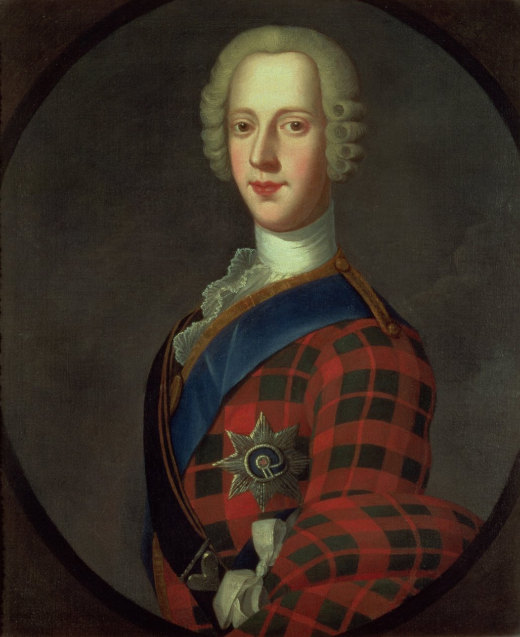 Prins Charles Edward Stuart (Bonnie Prince Charlie, 1720-88) af Robert Strange