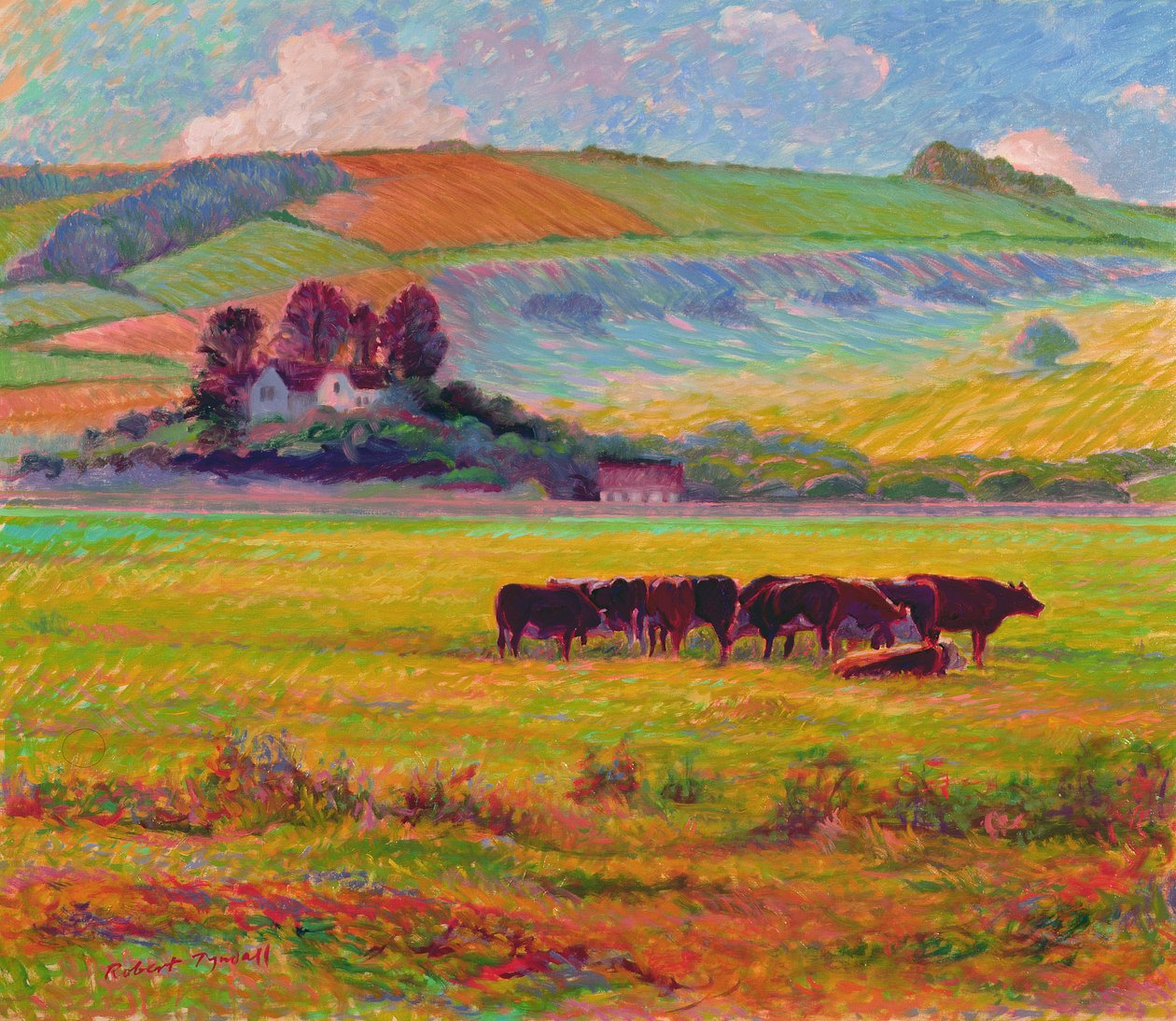 Aftenkvæg, Cuckmere Valley, Sussex af Robert Tyndall