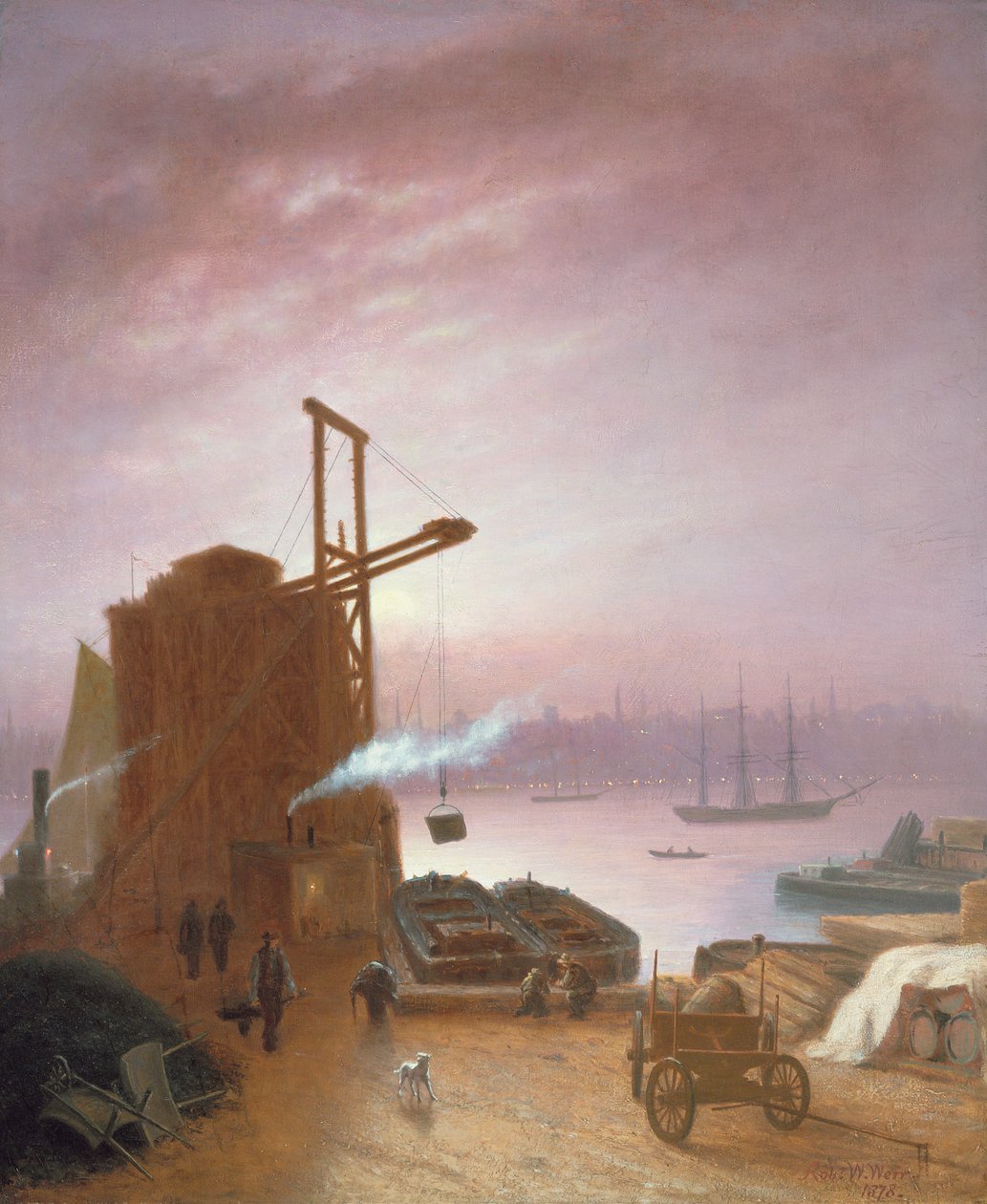 Hudson-floden fra Hoboken, 1878 af Robert Walter Weir