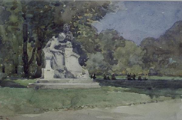 Udsigt i Luxembourg-haven, Paris af Robert Weir Allan