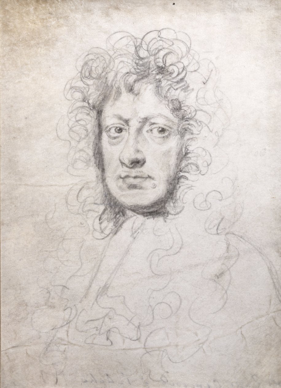 Portræt af Jakob II (1633-1701) (blyant på vellum) af Robert White