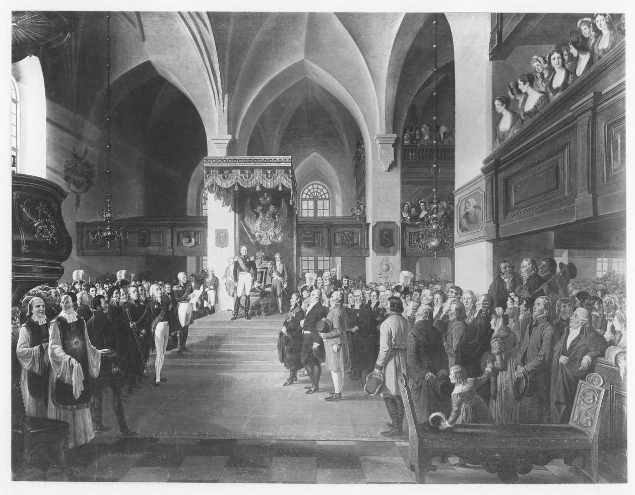 Alexander I af Rusland modtager hyldest fra de finske stater af Robert Wilhelm Ekman
