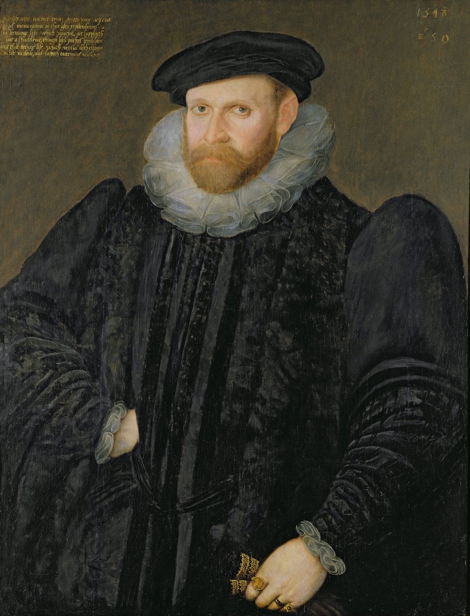Sir Edward Grimston (1529-1610) som en ung mand af Robert Peake