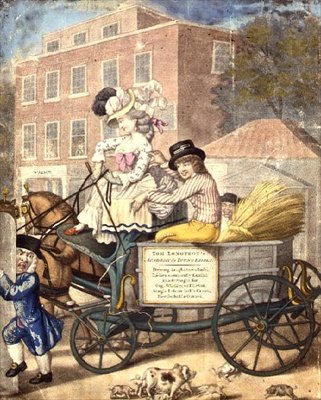 En lektion vestpå eller et morgenbesøg hos Betty Cole, Hammersmith Turnpike ca. 1782 (tryk) af Robert (after) Dighton