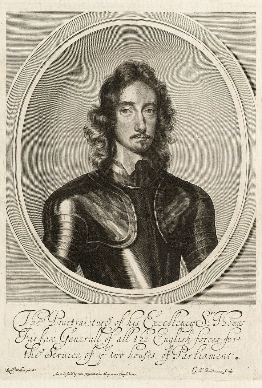 Sir Thomas Fairfax, ca. 1645 (gravering) af Robert (after) Walker