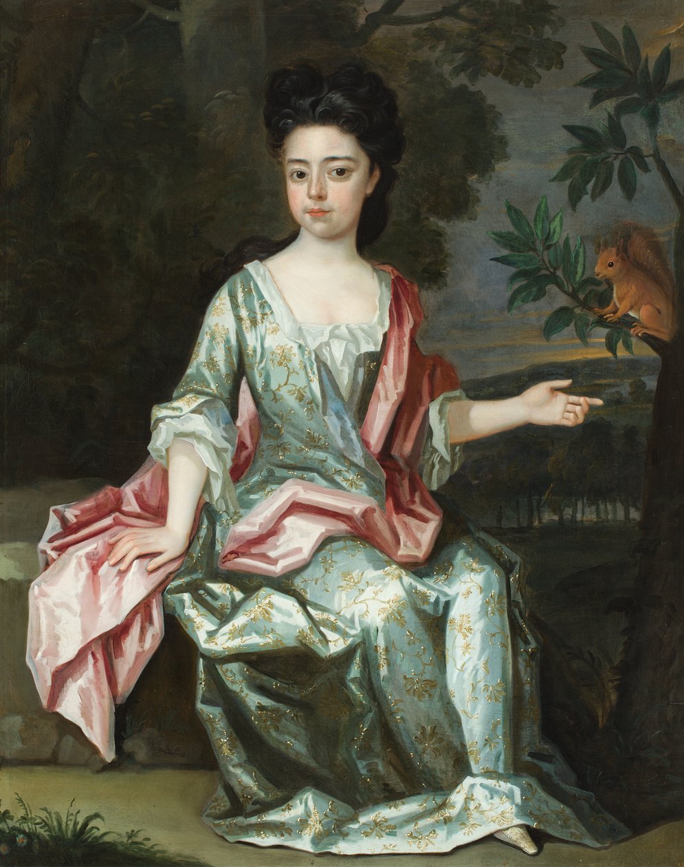 Portræt af Dorothy Smithson (olie på lærred) af Robert (attr. to) Byng or Bing