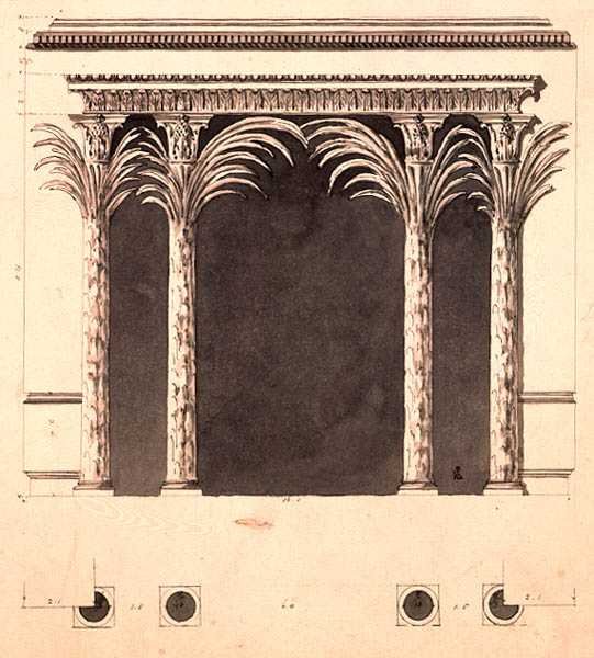 Design til en alkove (pen & blæk og vask) af Robert Adam