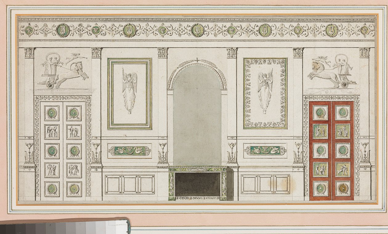 Design til vægdekorationer af Robert Adam