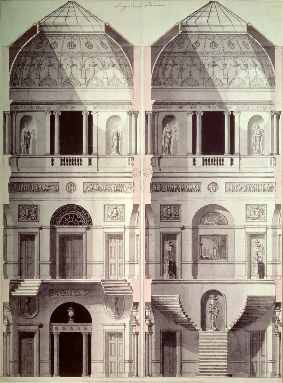 Portman Square, Home House, af Robert Adam (1728-92) af Robert Adam
