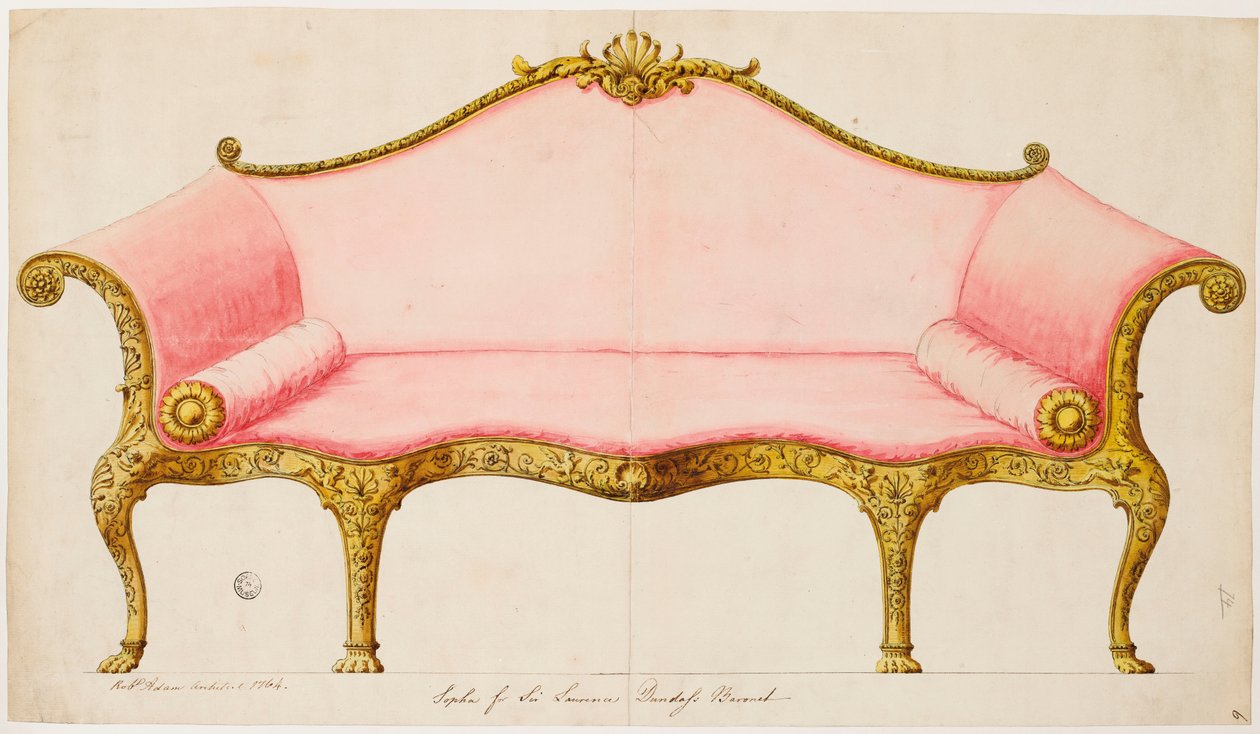 Sofa til Sir Lawrence Dundas af Robert Adam