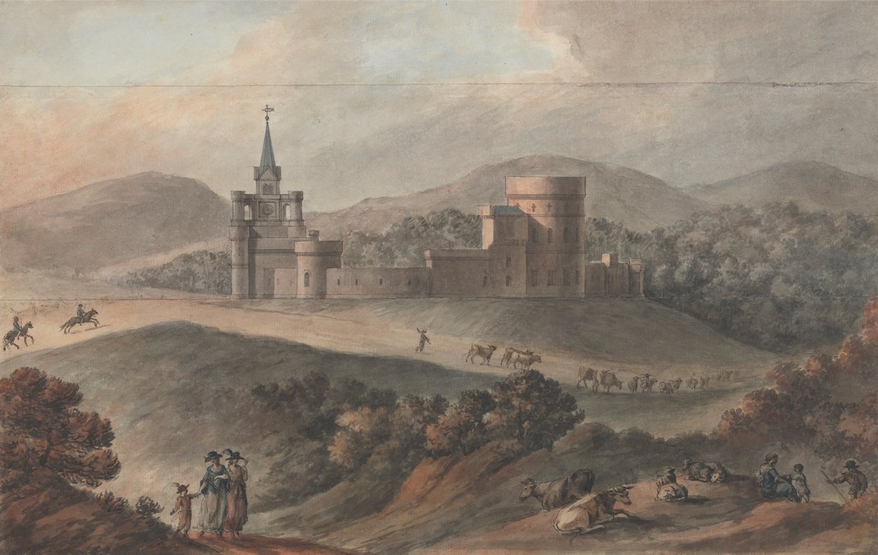 Undersøgelse for en stabil domstol i Kirkdale, Wigtownshire, Skotland af Robert Adam