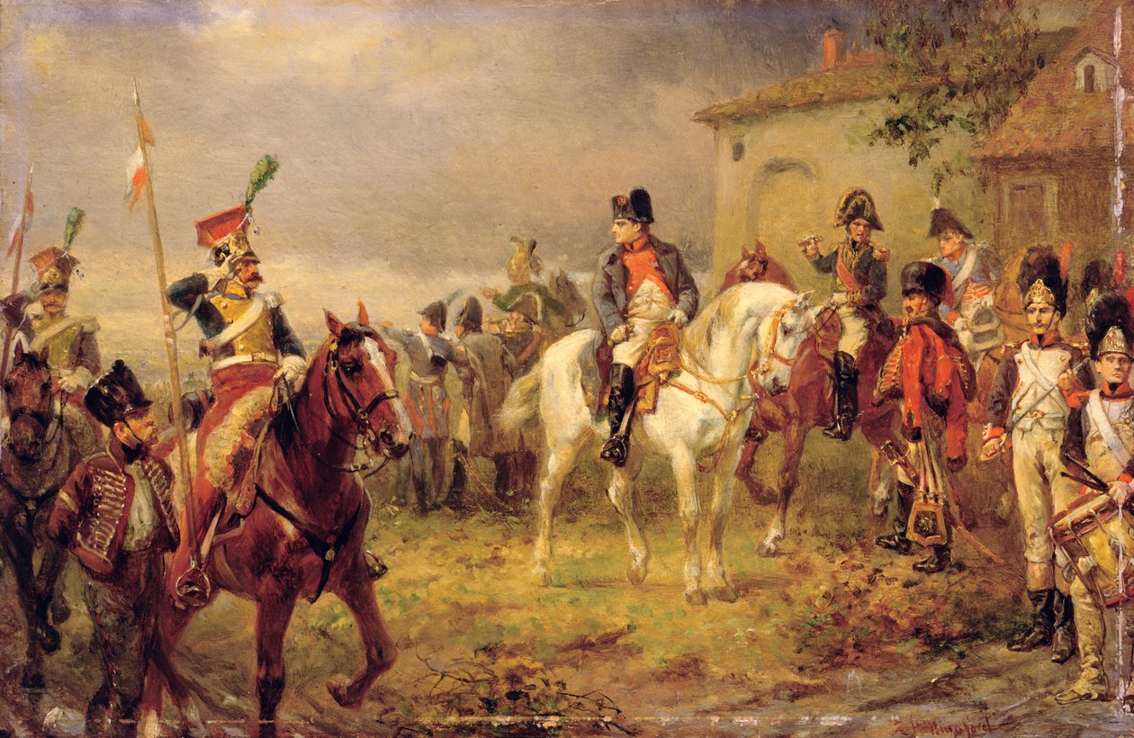 Nyheder fra fronten (olie på panel) af Robert Alexander Hillingford