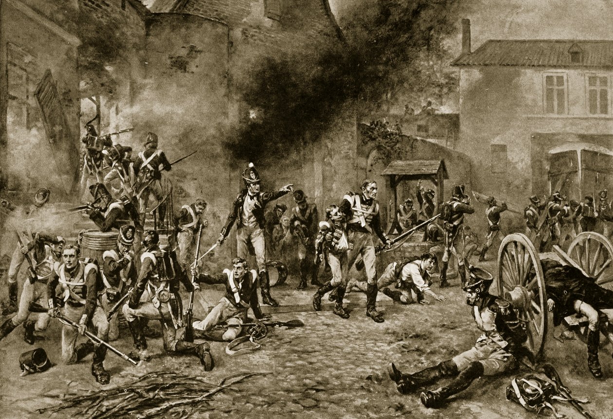Forsvaret af Hougoumont, 18. juni 1815 af Robert Alexander Hillingford