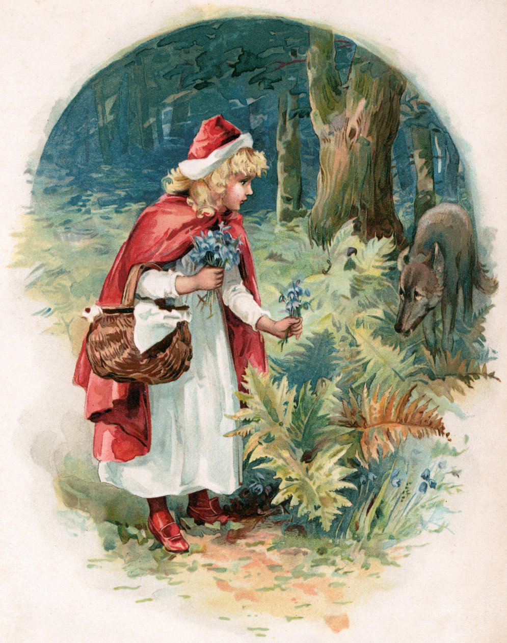 Rødhætte, illustration fra 