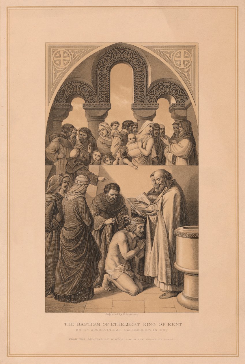 Ethelberts dåb, konge af Kent, 597 1878 af Robert Anderson