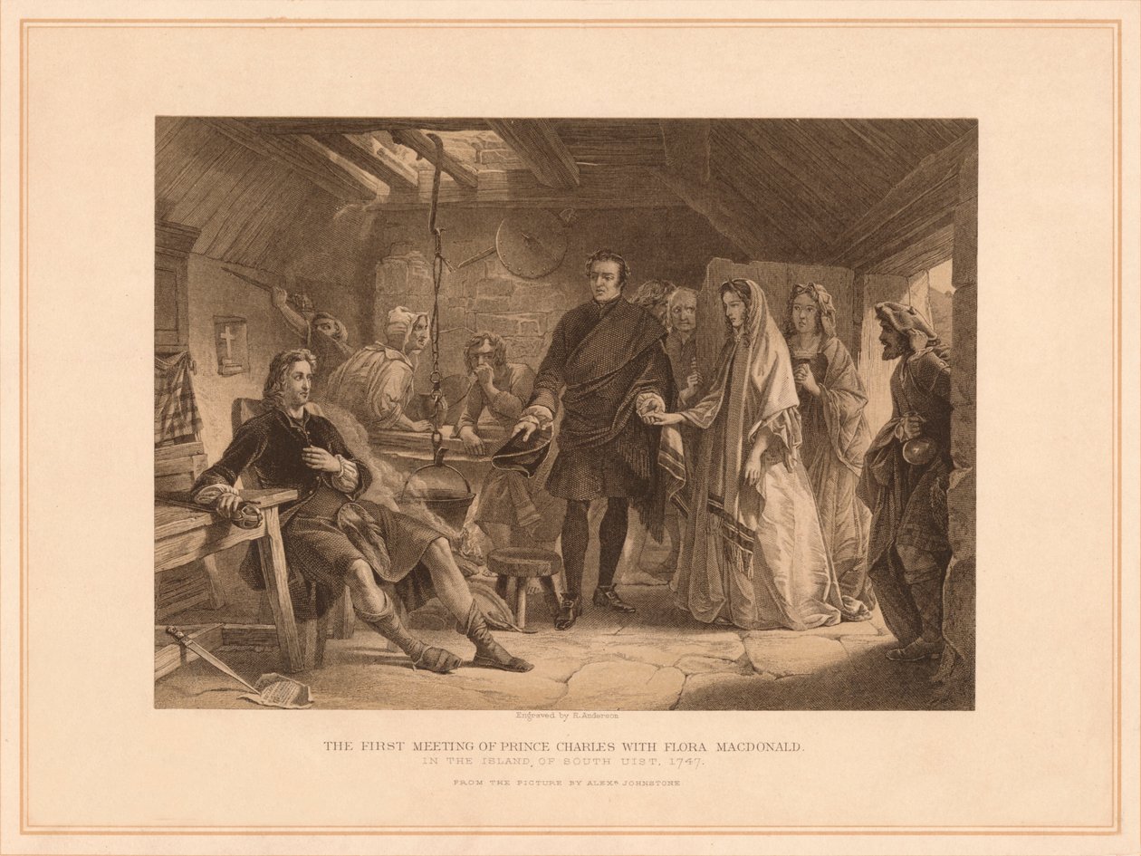 Prins Charles første møde med Flora Macdonald, 1747 1878 af Robert Anderson