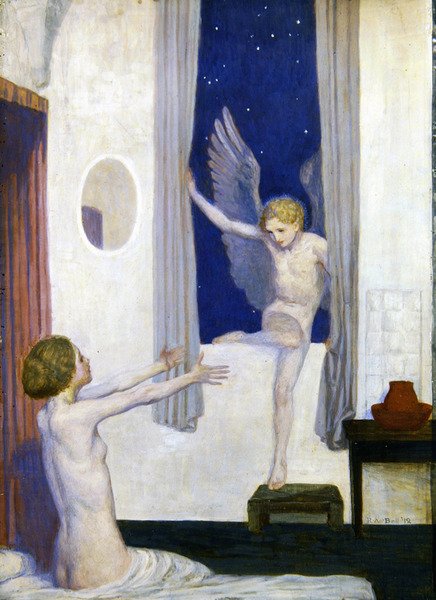 Amors besøg af Robert Anning Bell