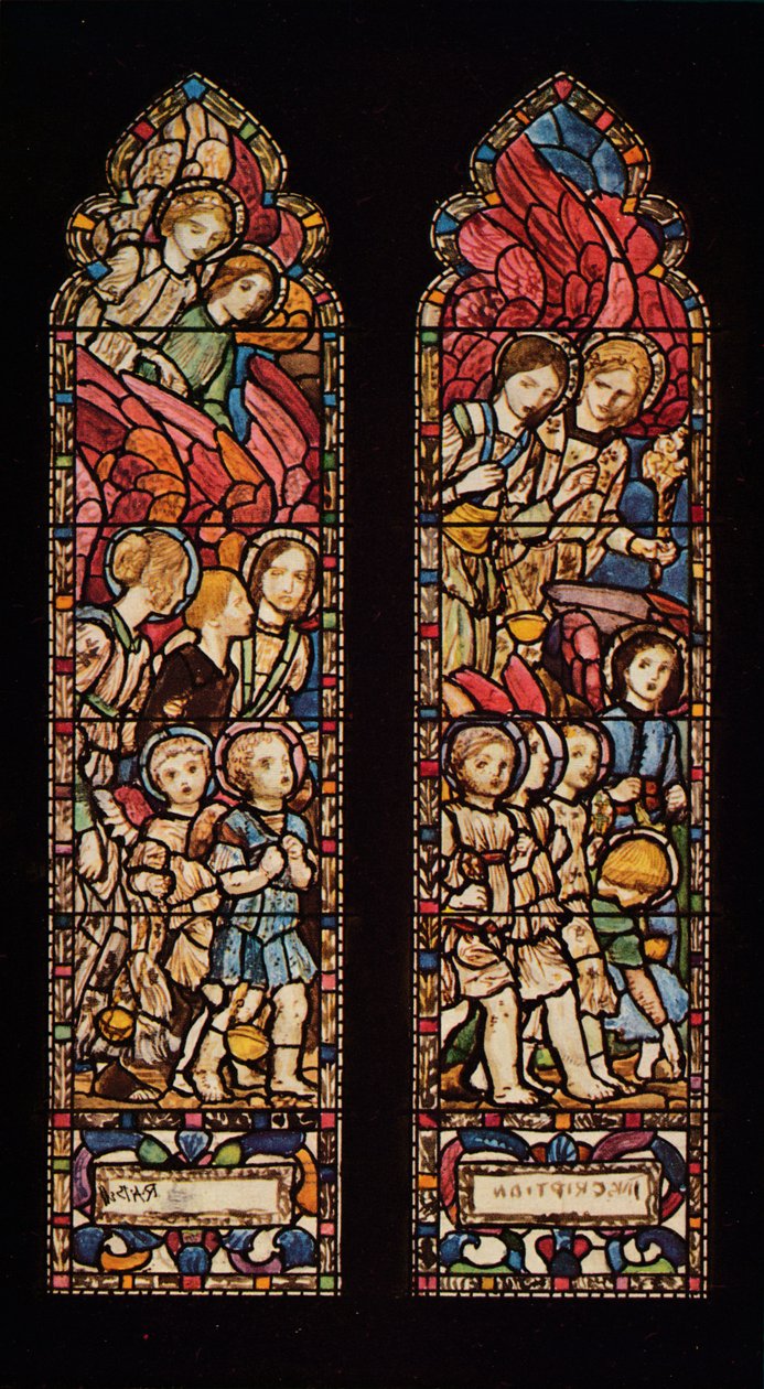 Design til farvet glas, 1926 af Robert Anning Bell