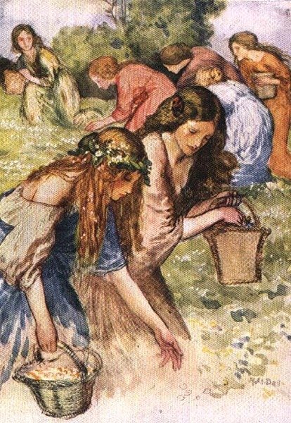 Der er en eng ved floden, en flok nymfer jeg tilfældigvis så, fra Palgrave
