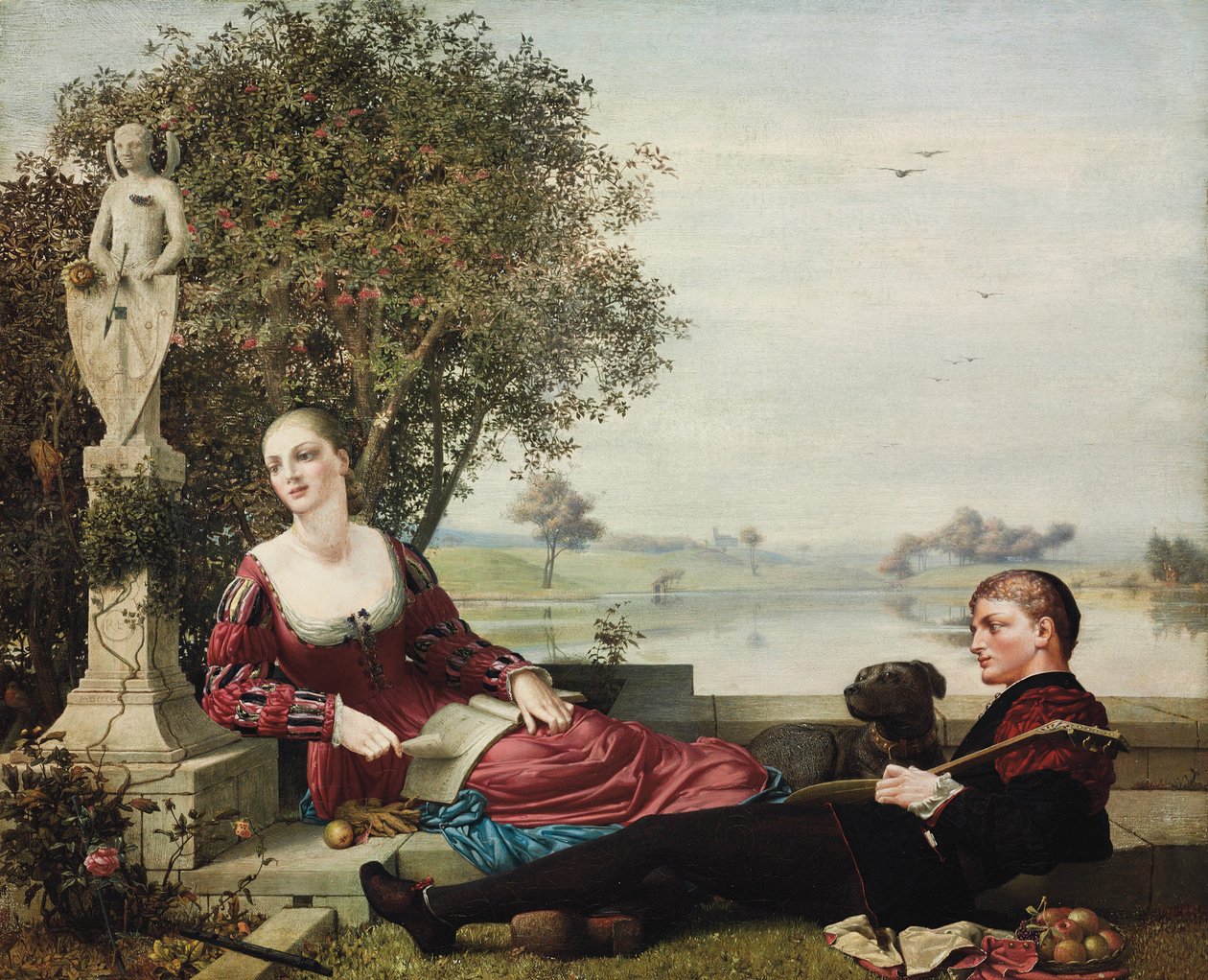 Heloise og Abelard, 1879 af Robert Bateman