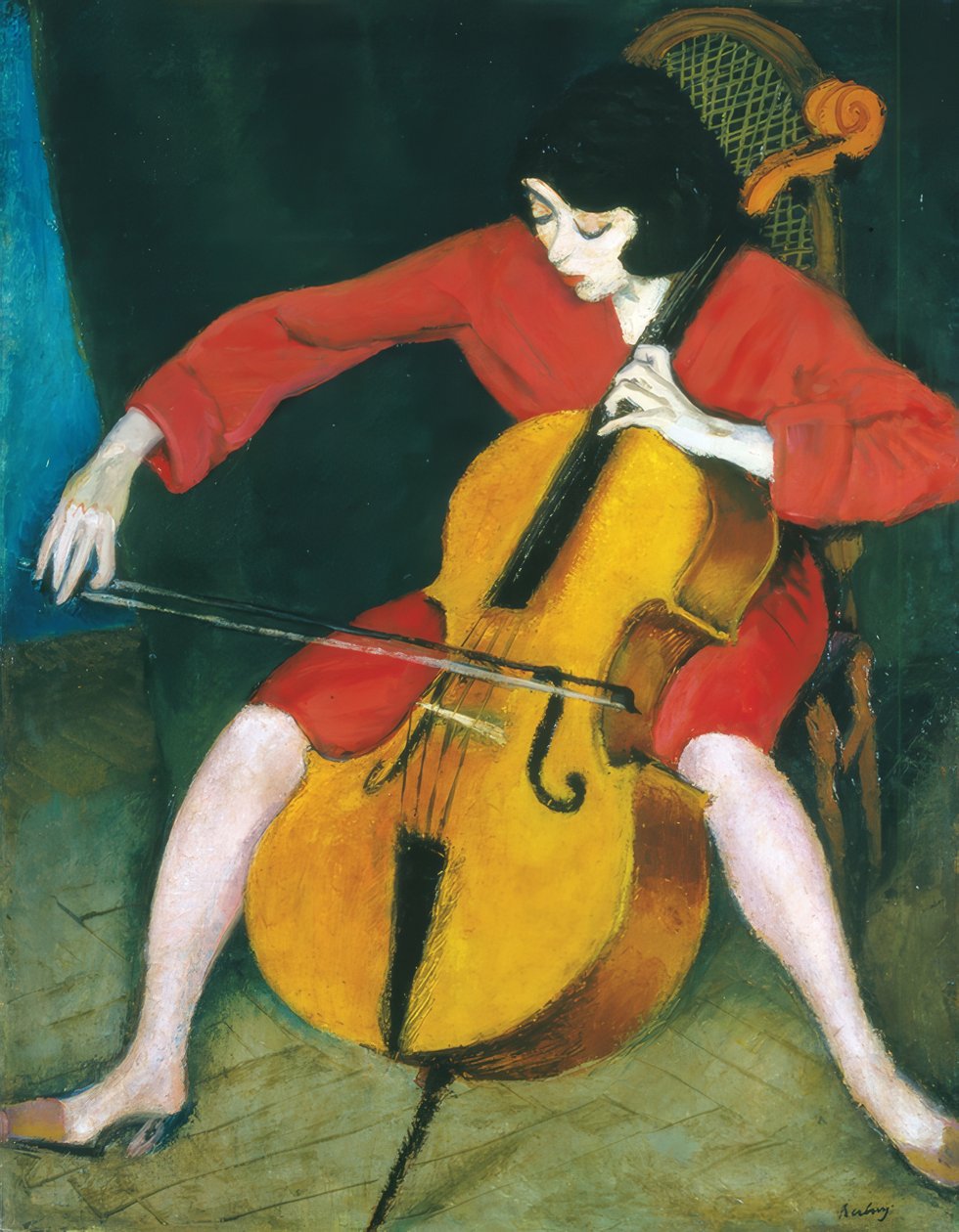 Kvinde spiller cello af Robert Bereny