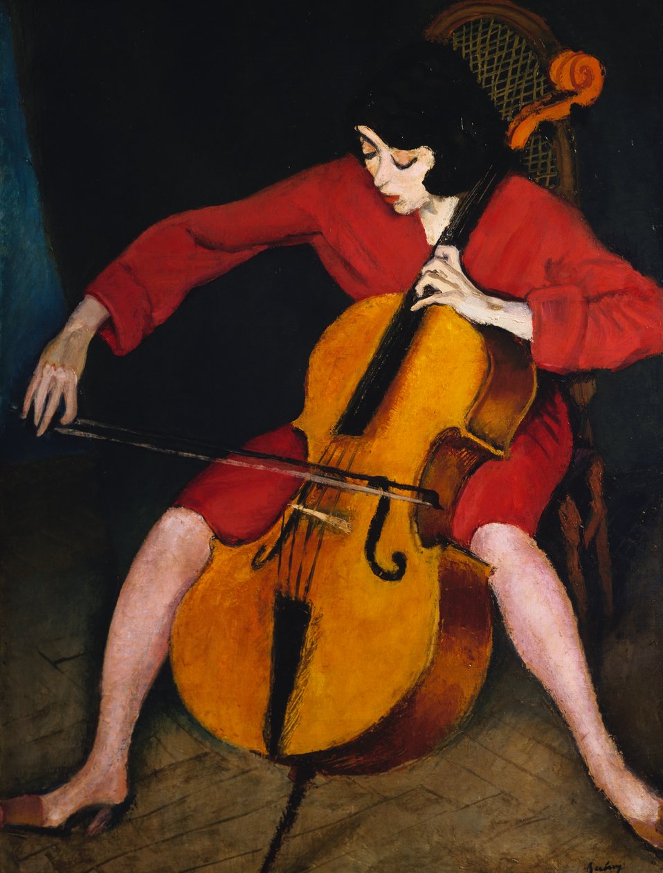 Kvinde spiller cello af Robert Bereny
