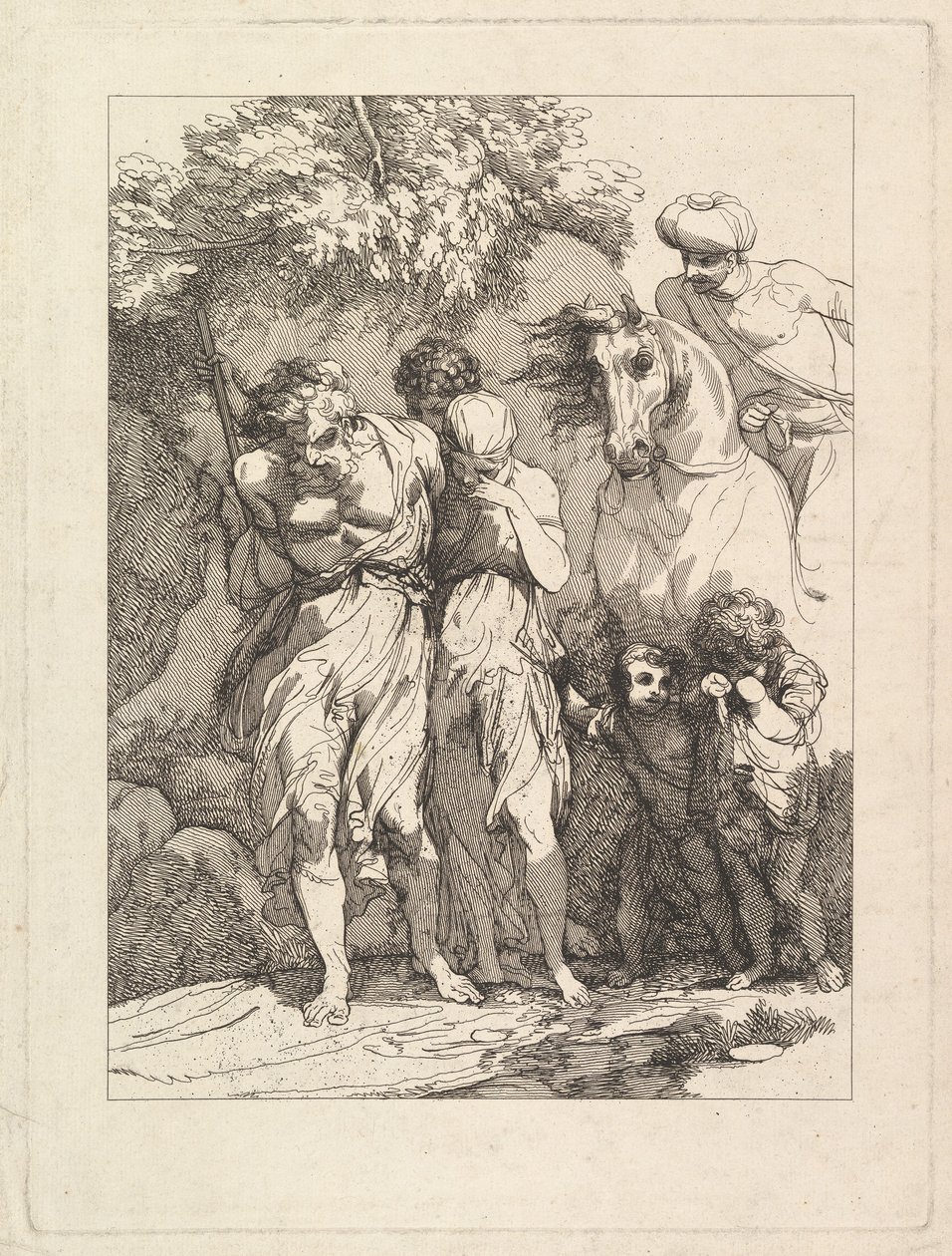 En fanget familie, ca. 1783. af Robert Blyth