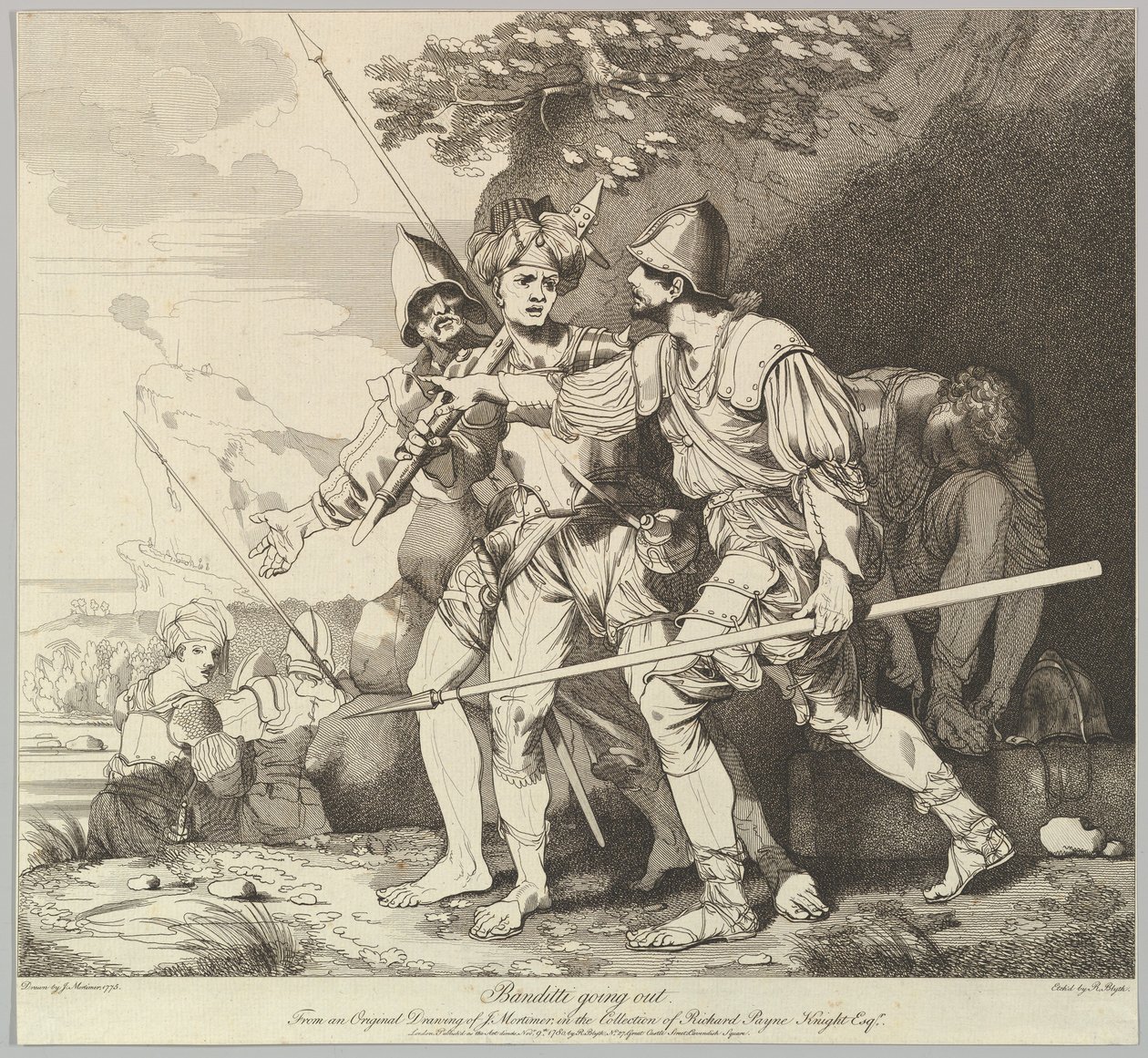 Banditti går ud, 9. november 1780. af Robert Blyth