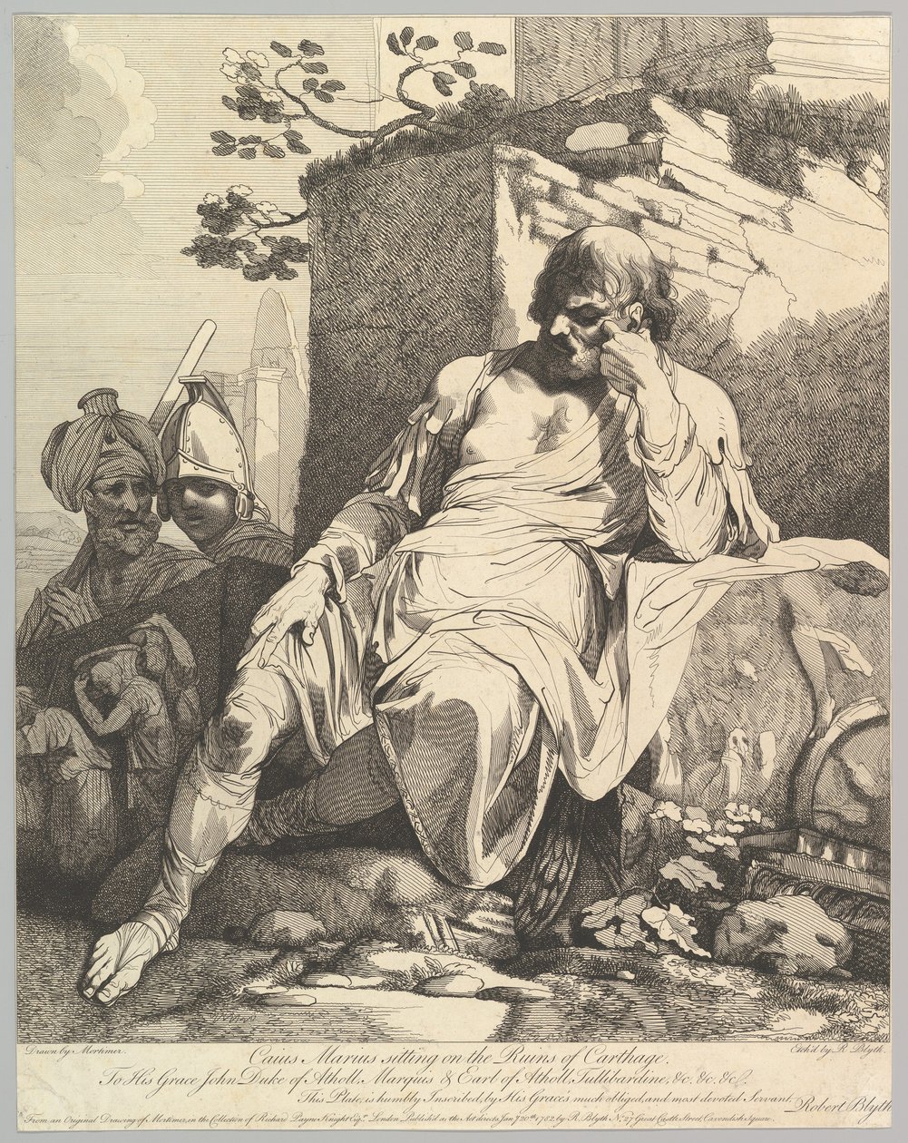 Caius Marius på ruinerne af Karthago, 20. januar 1782. af Robert Blyth