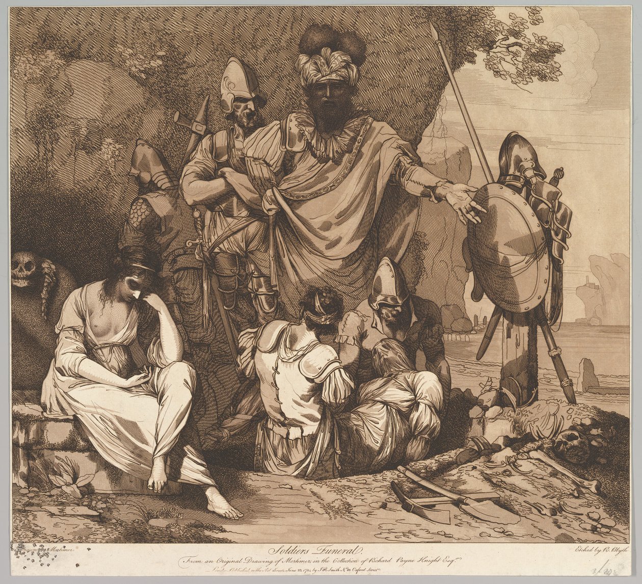 Soldaters begravelse fra en soldats liv og død, 1. maj 1781. af Robert Blyth
