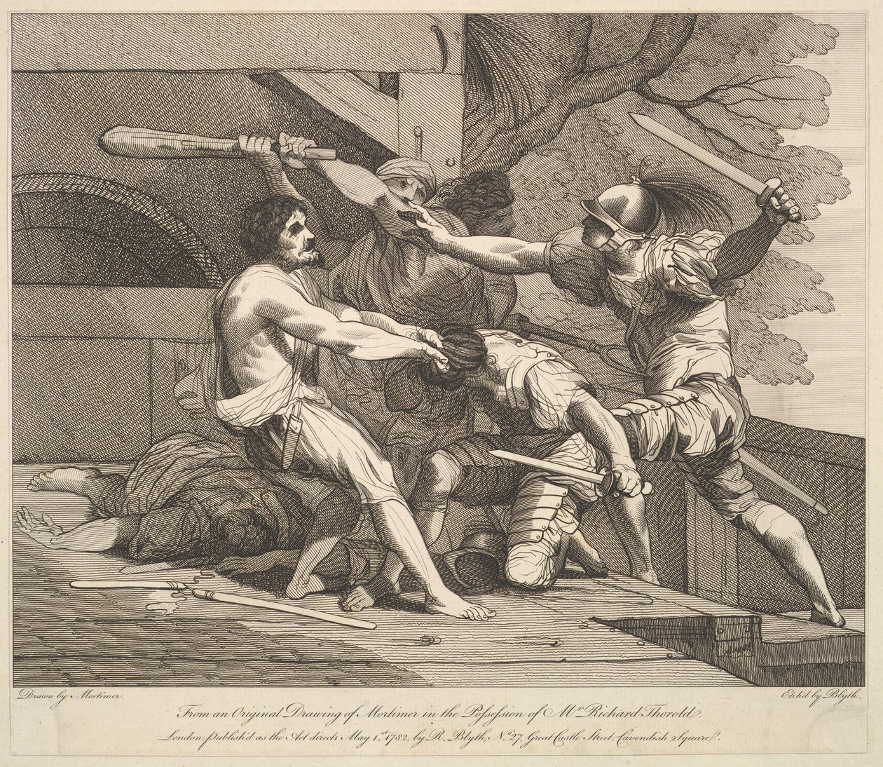 Stormning af en Banditti-borg, 1. maj 1782. af Robert Blyth