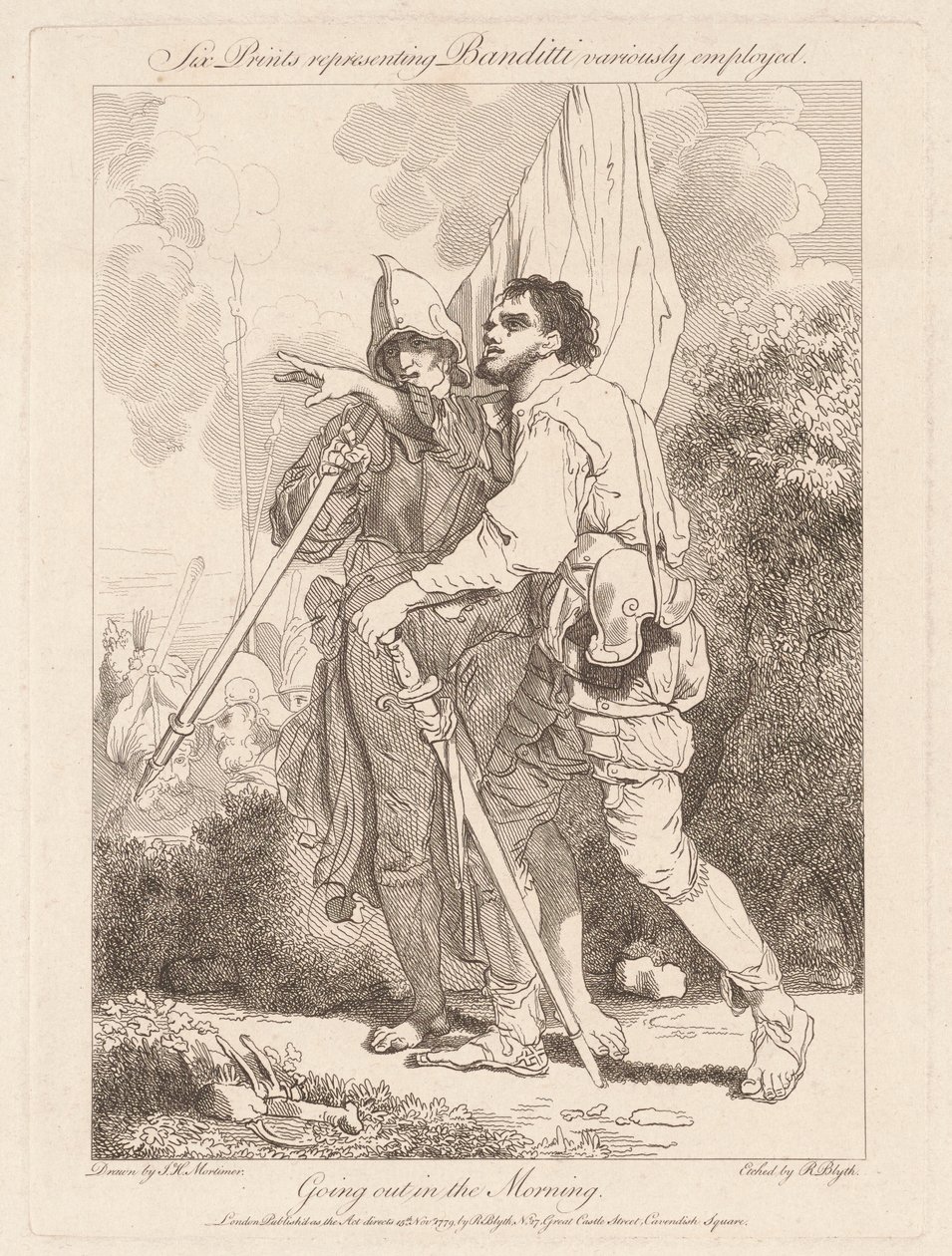 Går ud om morgenen af Robert Blyth, after John Hamilton Mortimer