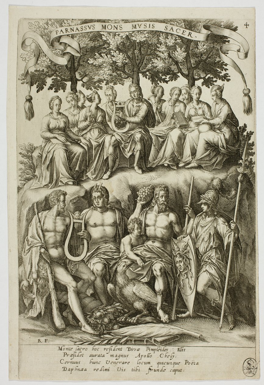 Parnassus, plade 4 fra Parnassus Biceps af Robert Boissard