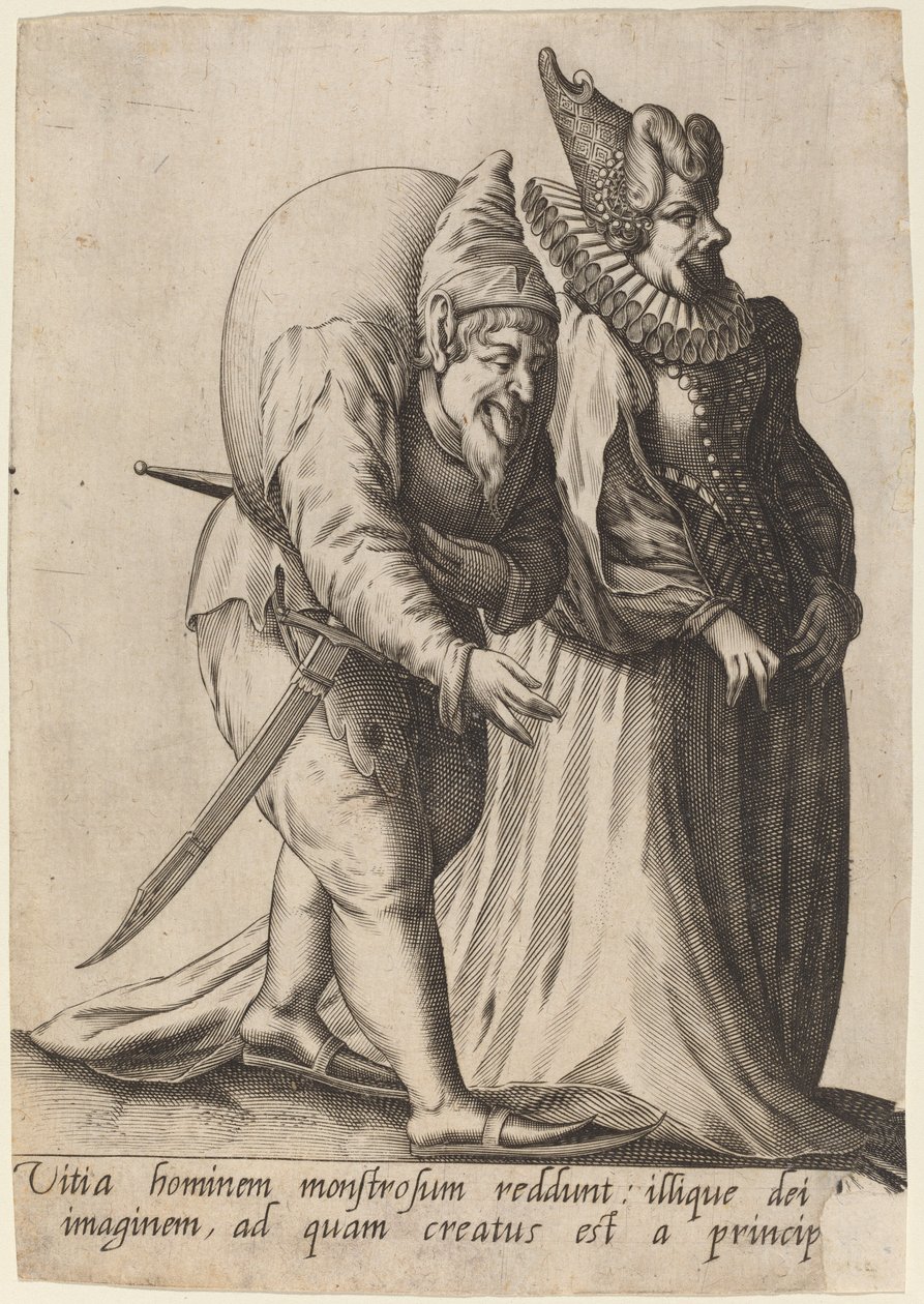 En monstrøs mands laster..., 1597. af Robert Boissard