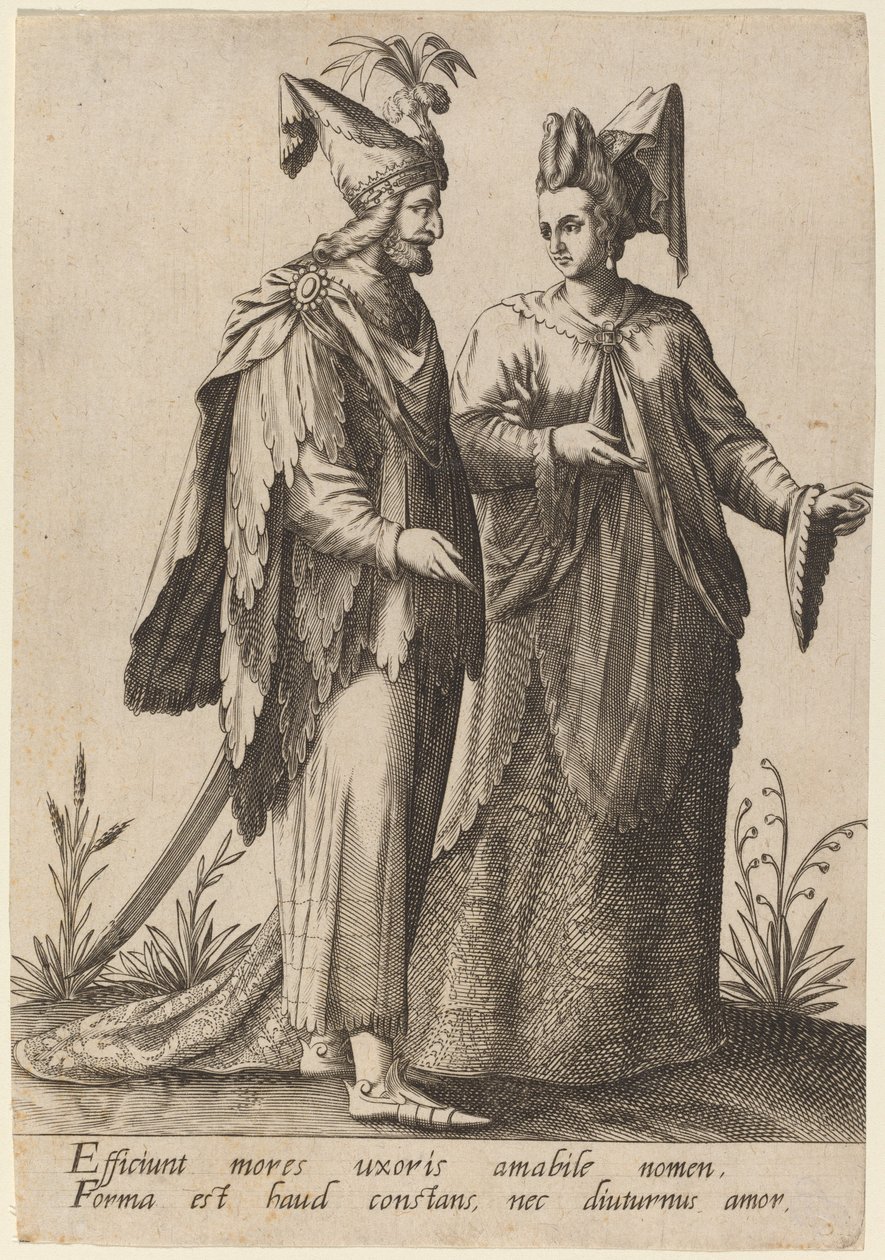 En kones adfærd gør... af Robert Boissard after Jean Jacques Boissard
