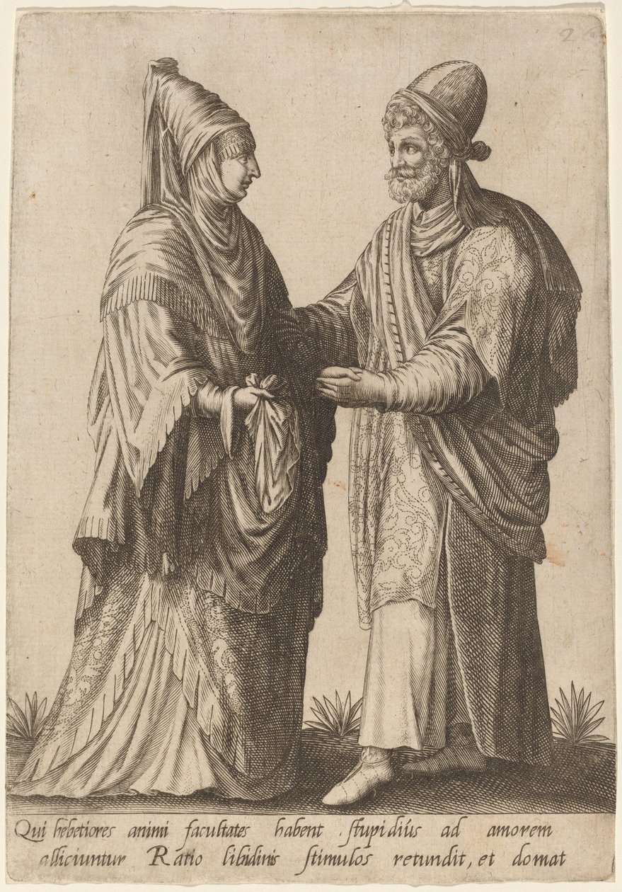 Dem, der sløver de mentale evner... af Robert Boissard after Jean Jacques Boissard