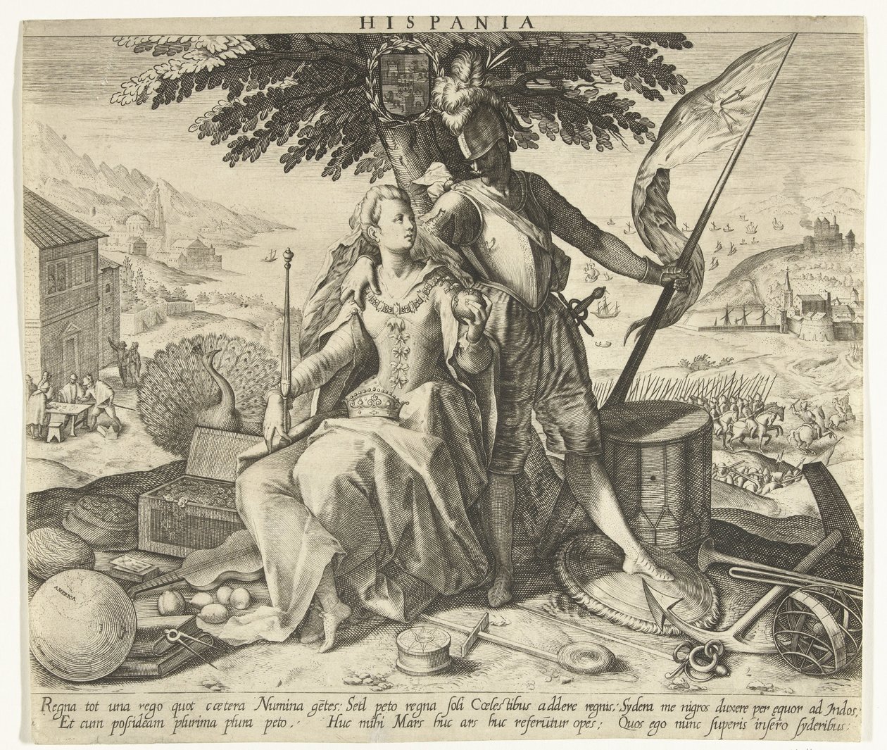 Spanien Hispania (titel på objekt) Allegorier over europæiske lande (serietitel) af Robert Bossart