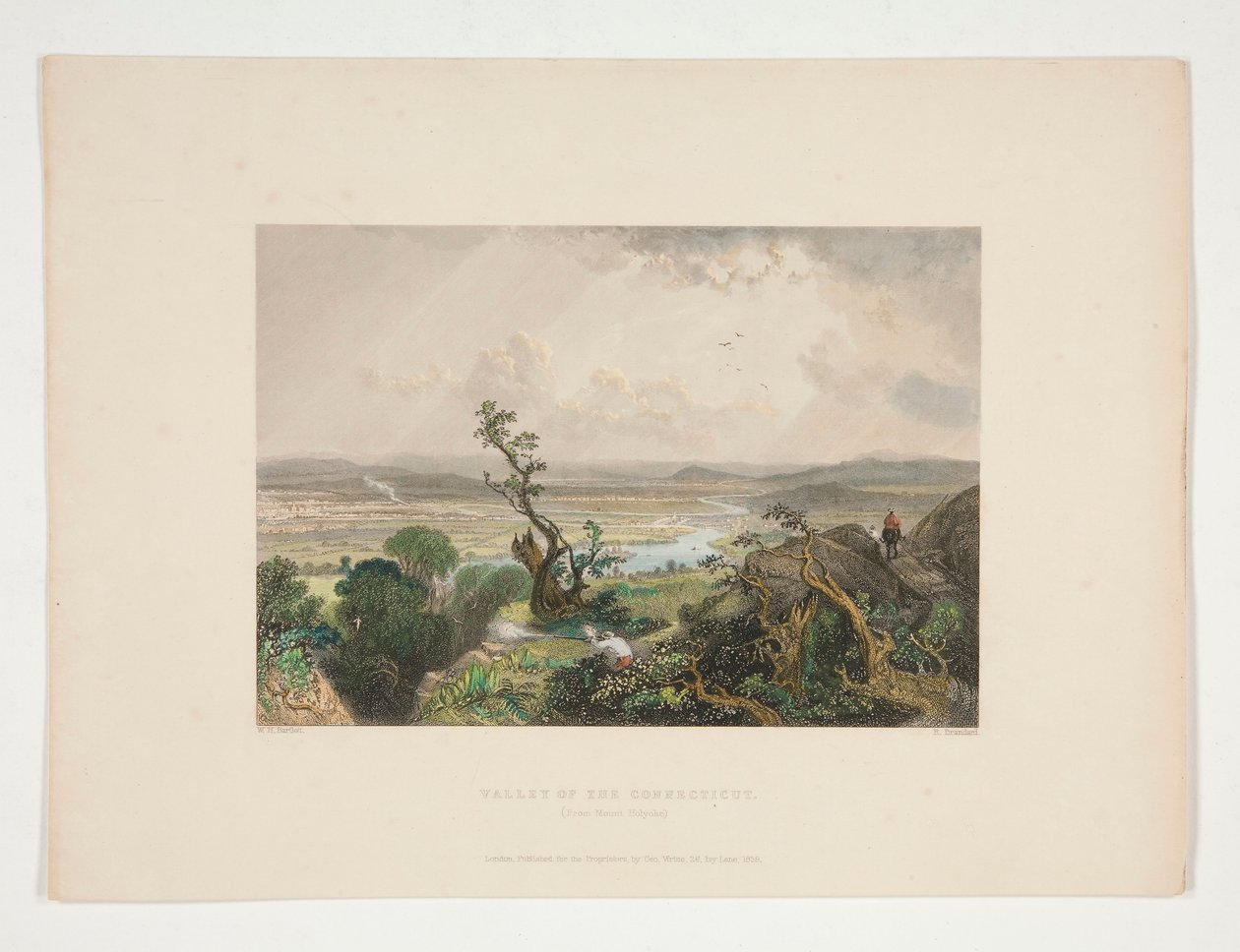 Valley of the Connecticut (Fra Mount Holyoke), illustration til Nathaniel Parker Willis af Robert Brandard