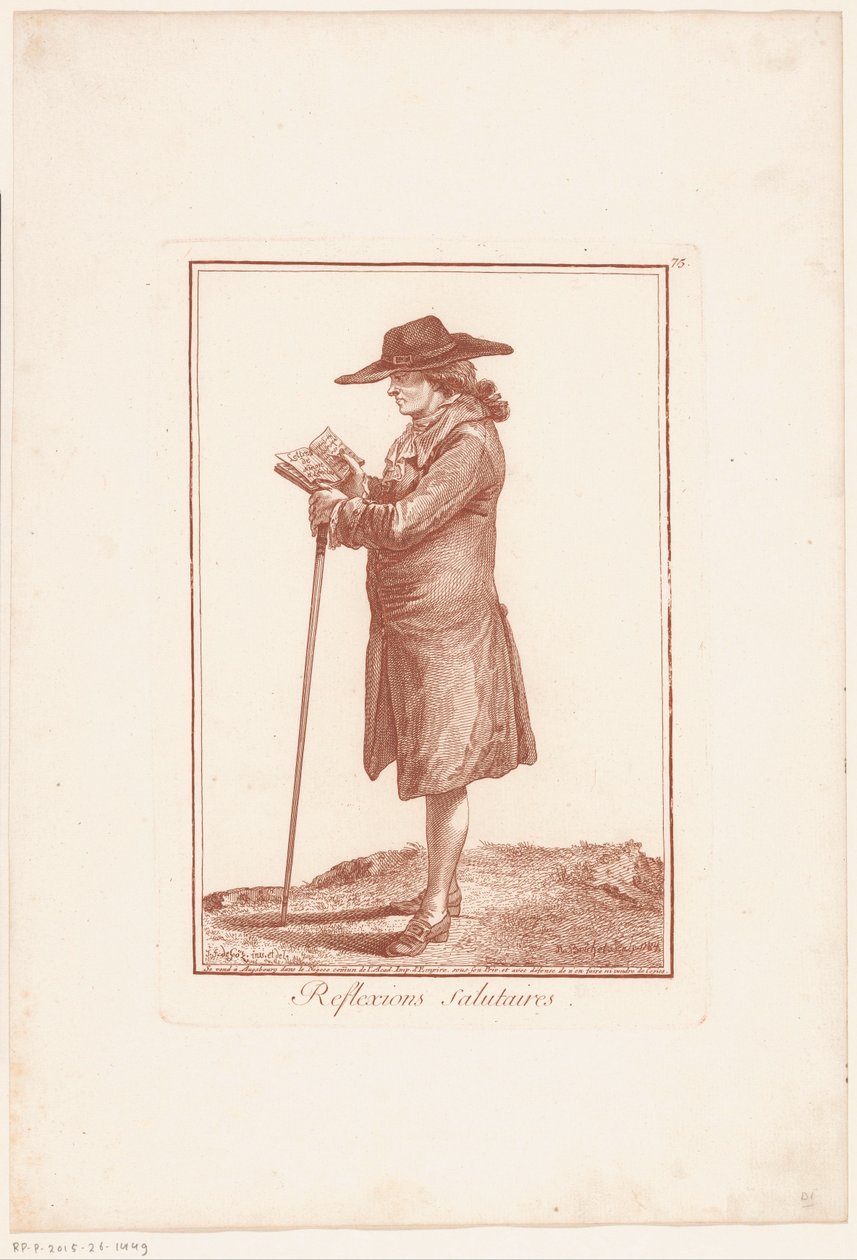 Eenzame overpeinzingen Salutære refleksioner (titel på objekt) Figurstudier (serietitel) Fantasiøvelser af forskellige karakterer og menneskelige former ((...)) Suite 1 (serietitel) af Robert Brichet