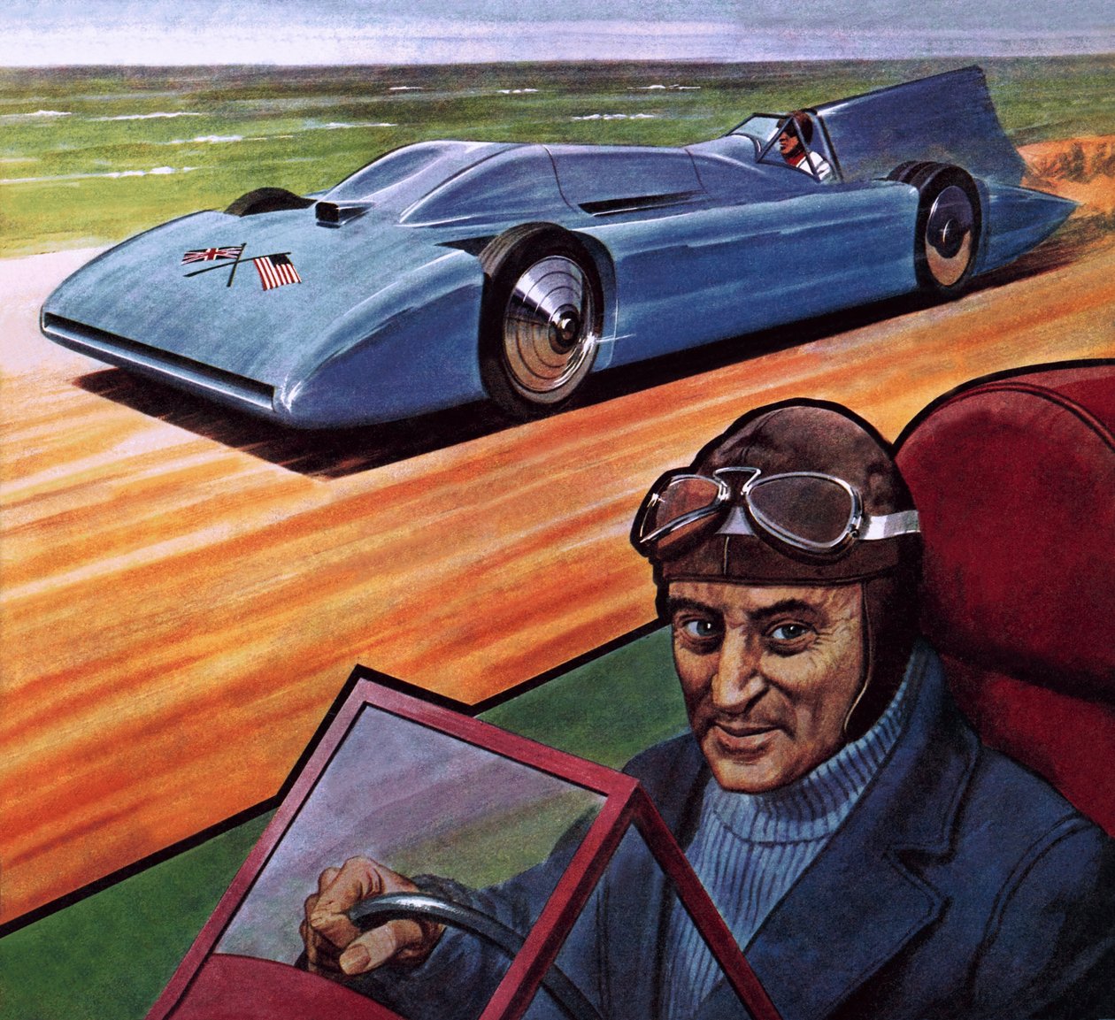 Malcolm Campbell og Bluebird af Robert Brook