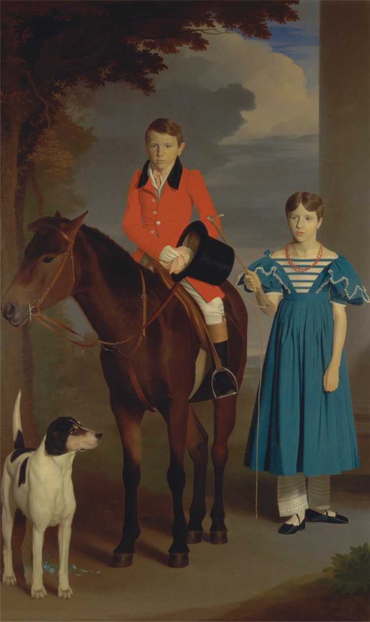 John Gubbins Newton og hans søster, Mary Newton af Robert Burnard