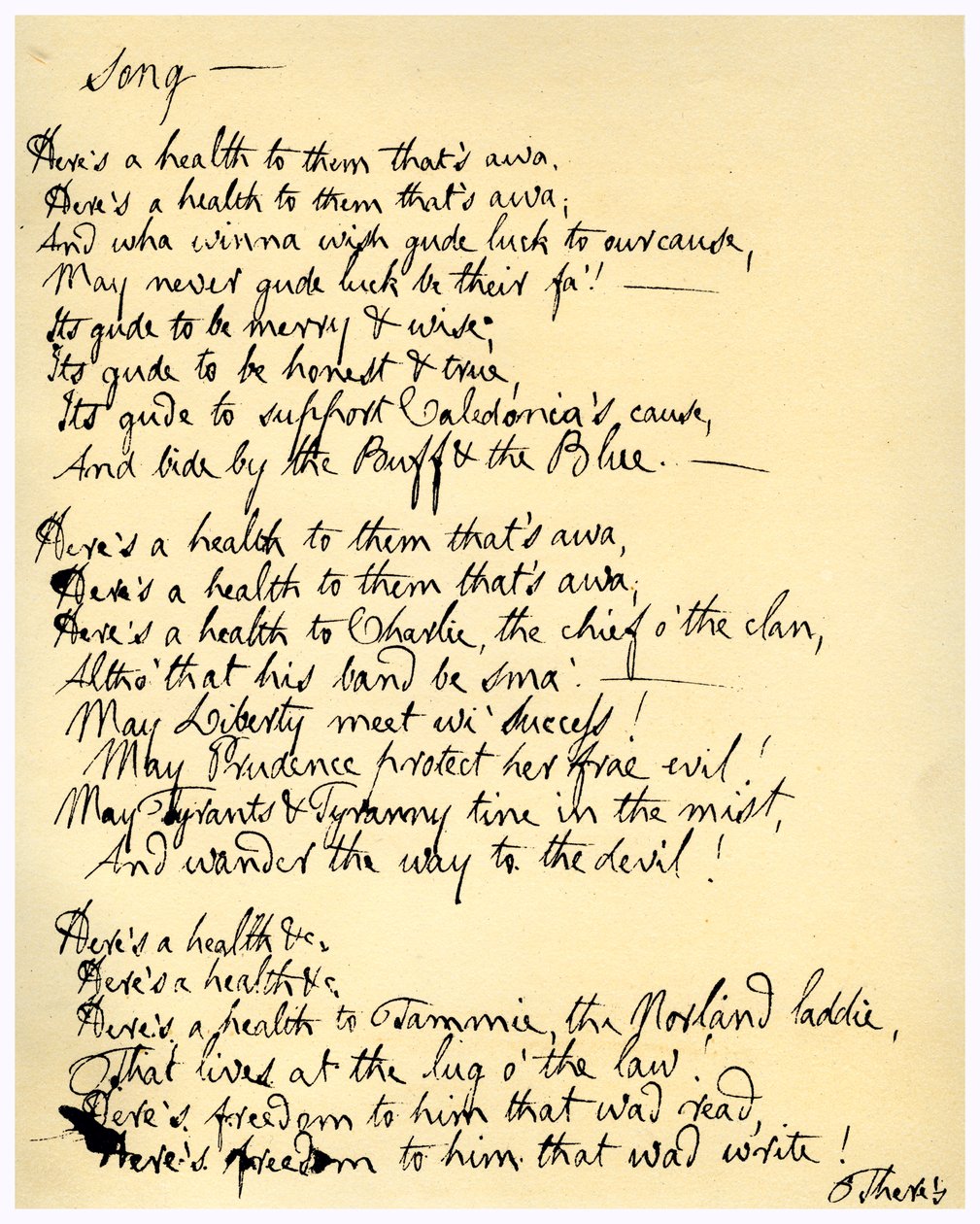 Heres a health to them thats awa, c1792. af Robert Burns