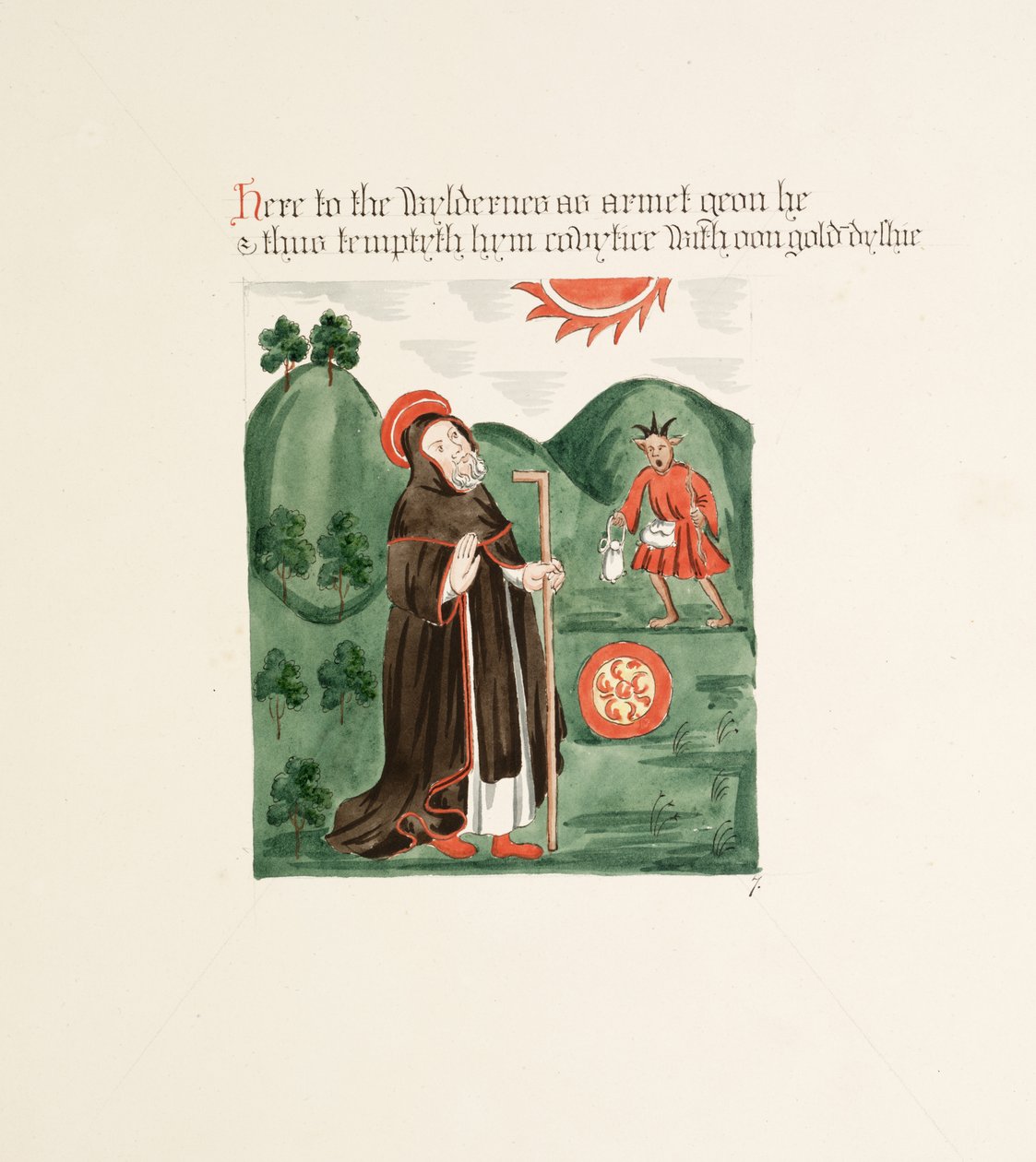 Fru New Coll 380, f39r. Antikviteterne fra Cathedral Church of Saint Mary, Carlisle, tegnet af Robert Carlile, 1795 (pen og blæk og wc på papir) af Robert Carlile