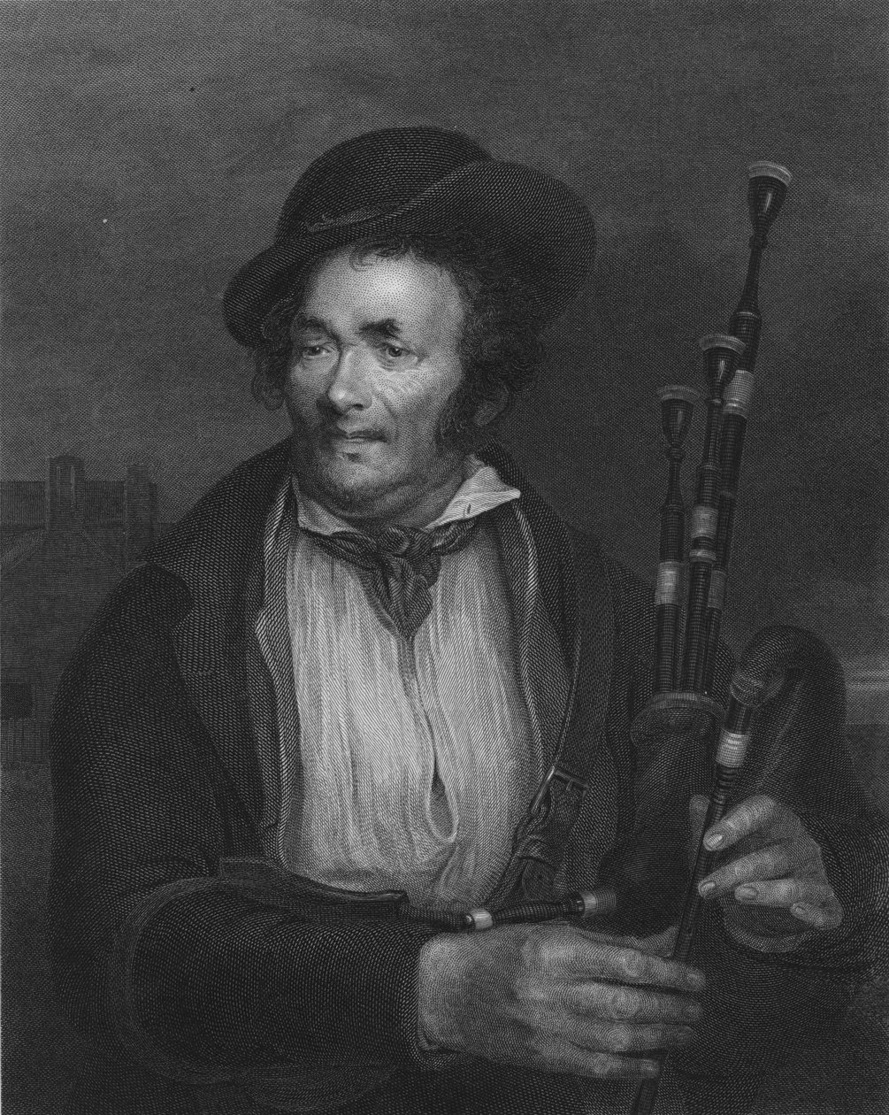 Sækkepiberen, c1845 af Robert Charles Bell