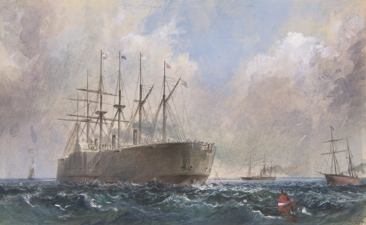 Telegrafkabelflåde til søs, 1865, 1865-66. af Robert Charles Dudley