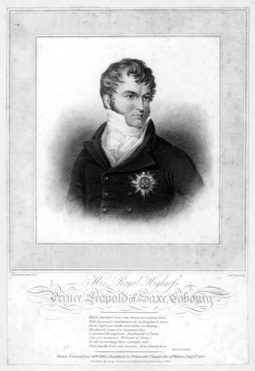 Prins Leopold George Christian Frederick af Saxe-Coburg-Saalfeld, 1818. af Robert Cooper