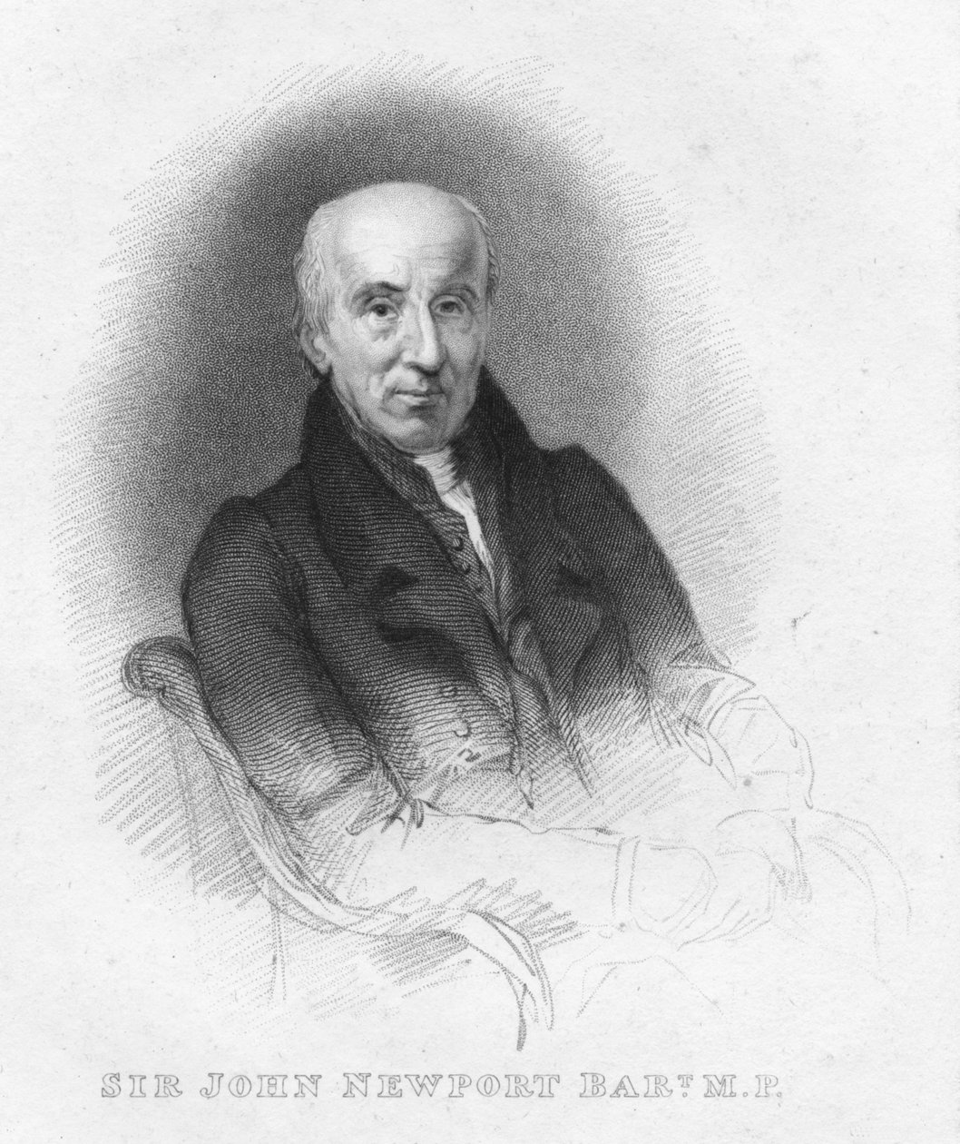 Sir John Newport Bart. M.P., 1826. af Robert Cooper