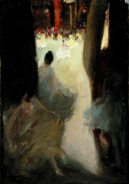 Ballet Girls, Philadelphia (olie på lærred) af Robert Cozad Henri